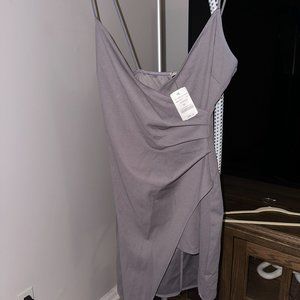 Rouched Mini Dress, Grey, NWT, size M